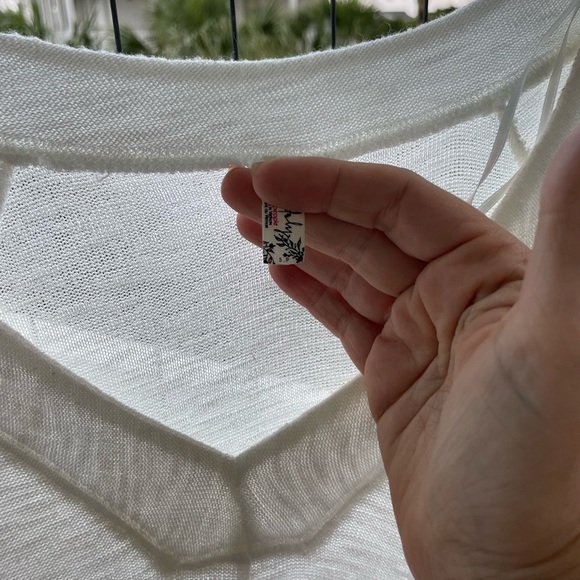 GUC Free People off white cotton top size Small - Picture 7 of 7